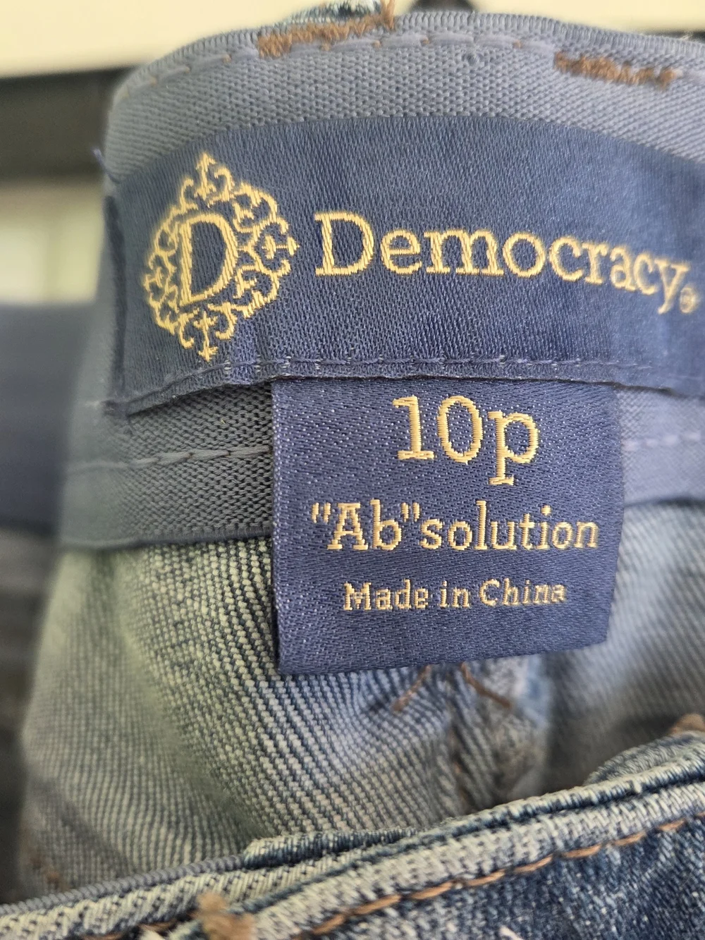 Democracy Light Blue Crop Jeans - Classic Five-Pocket - Picture 3 of 5